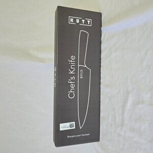 Kutt Chef's Knife 8" High-Carbon Stainless Steel Blade, Soap & Finger Guard New